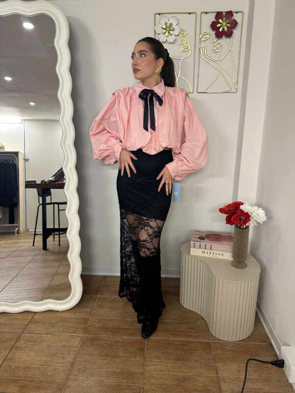 Camicia crop pink