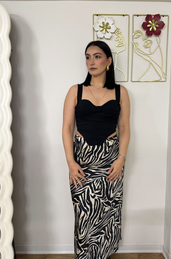 Gonna raso animalier
