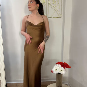 Abito caramel satin