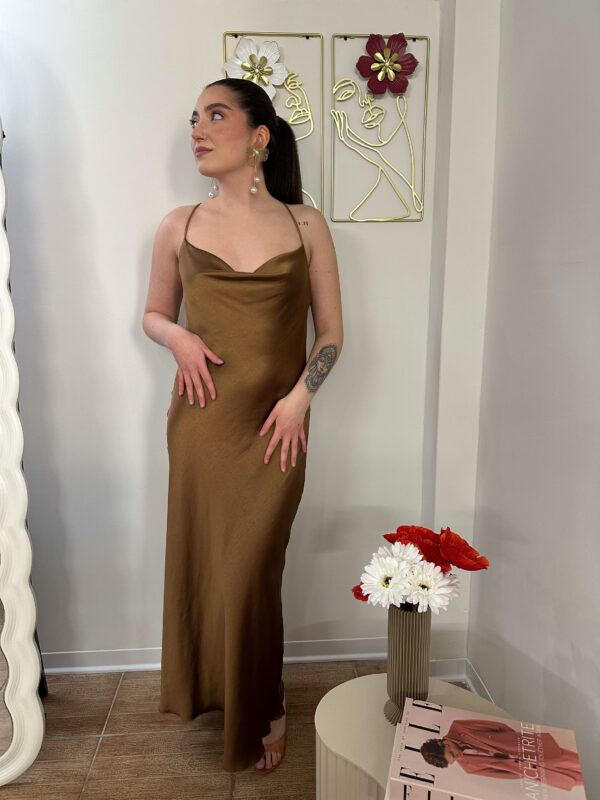 Abito caramel satin