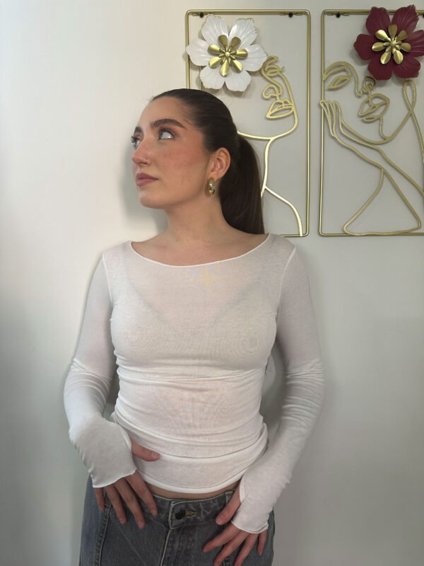 Maglia cashmere con asola - immagine 3